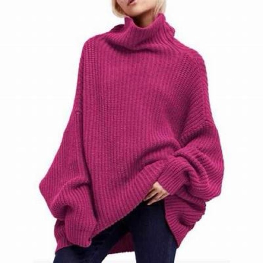 Free people sweater swim too deep pink